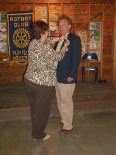 Passing the Prsident Torch! Judy to Bill...